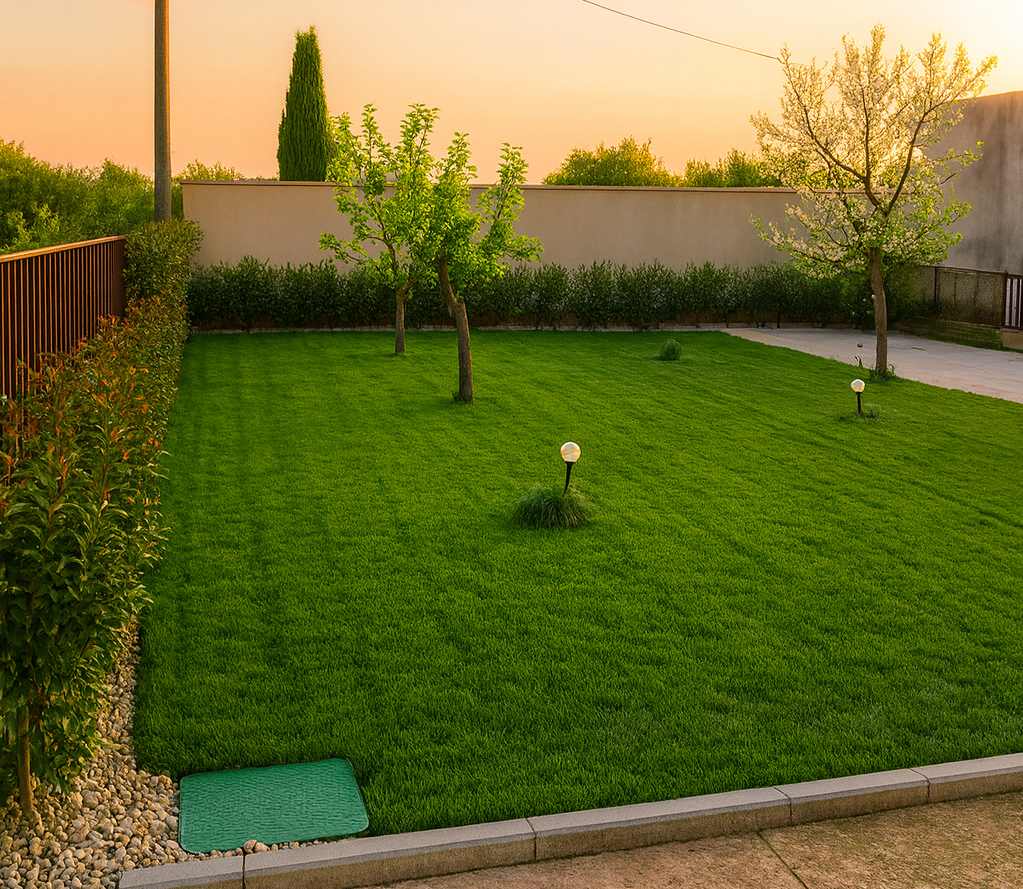 Zeleni travnjak nakon 4 tjedna